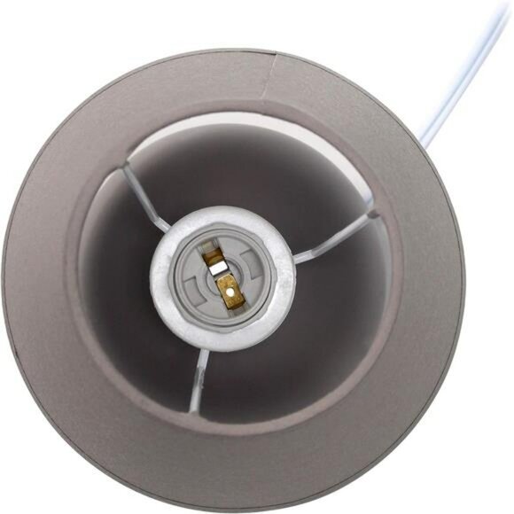 Mini Ceramic Table Lamp with Fabric Shade Small Desk Light for Bedroom Dorm - Picture 6 of 7